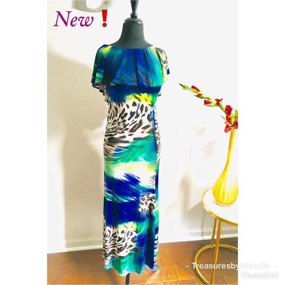 5⭐️SALE! 💕 Sexy Off Shoulder Floral Maxi Dress